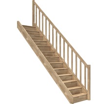 Holztreppe mit Geländer