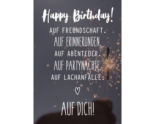 Postkarte Happy Birthday! Auf Dich! 10,5x14,8 cm-0