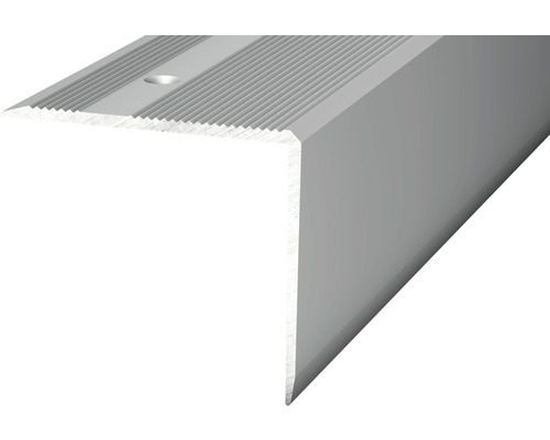 Prinz Treppenkantenprofil Alu silber gelocht 45 x 40 x 1000 mm Treppenkantenprofil aus Aluminium mit Rillen