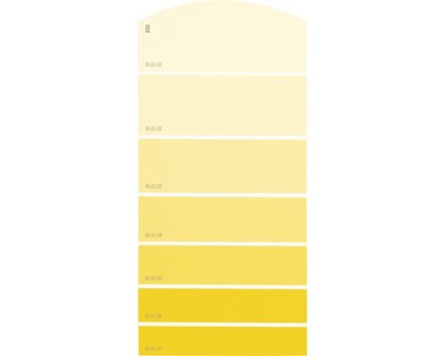 Farbmusterkarte Farbtonkarte B06 Farbwelt gelb 21x10 cm