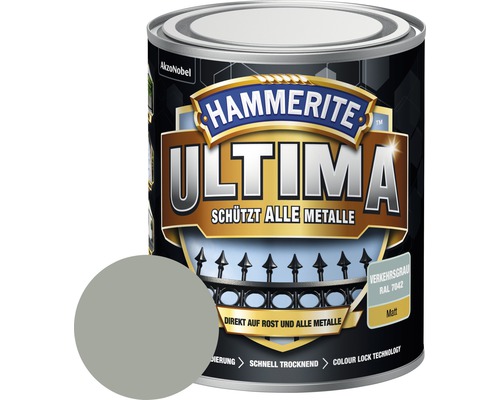Hammerite Metallschutzlack Ultima Ral 7042 verkehrsgrau matt 750 ml