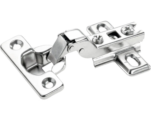 Topfscharnier Ø 26 mm, Mittelwandanschlag, 1 Stück Topfscharnier aus Metall mit Schrauben