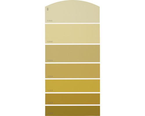 Farbmusterkarte Farbtonkarte B24 Farbwelt gelb 21x10 cm