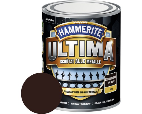 Hammerite Metallschutzlack Ultima Ral 8017 schokoladenbraun matt 750 ml