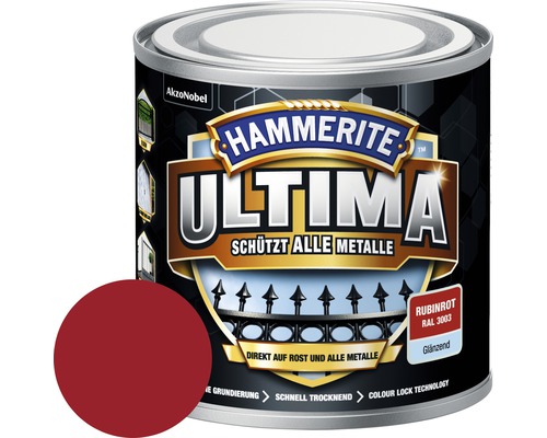 Hammerite Metallschutzlack Ultima Ral 3003 rubinrot glänzend 250 ml