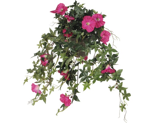 Hänge-Kunstblume Petunie H 25 cm rosa