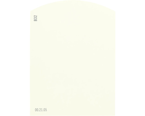 Farbmusterkarte Farbtonkarte B32 Off-White Farbwelt gelb 9,5x7 cm