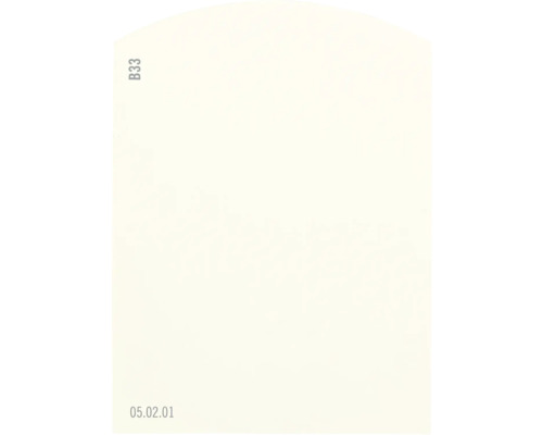 Farbmusterkarte Farbtonkarte B33 Off-White Farbwelt gelb 9,5x7 cm