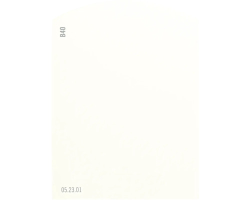Farbmusterkarte Farbtonkarte B40 Off-White Farbwelt gelb 9,5x7 cm