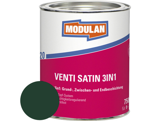 MODULAN 6120 Venti Lack Satin 3in1 RAL 6005 moosgrün 750 ml