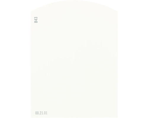 Farbmusterkarte Farbtonkarte B43 Off-White Farbwelt gelb 9,5x7 cm