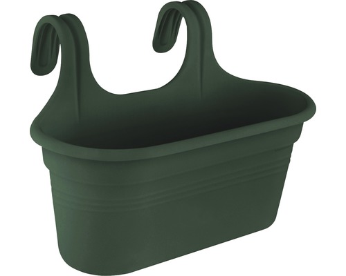 Blumenkasten elho Green Basics Easy Hanger 36x 26x 26 cm dunkelgrün Balkonkasten zum Aufhängen aus Kunststoff