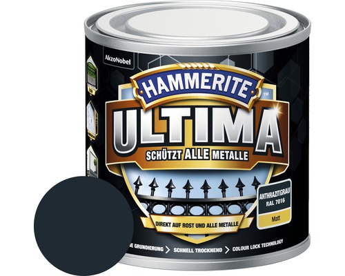 Hammerite Metallschutzlack Ultima Ral 7016 anthrazitgrau matt 250 ml