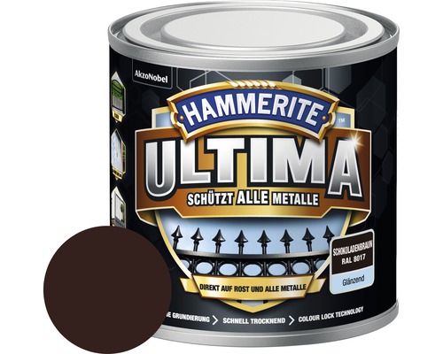 Hammerite Metallschutzlack Ultima Ral 8017 schokoladenbraun glänzend 250 ml