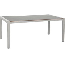 Rechteckiger Gartentisch mit Aluminiumgestell und Tischplatte