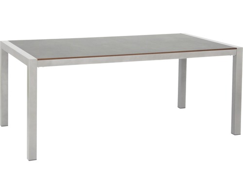 Rechteckiger Gartentisch mit Aluminiumgestell und Tischplatte