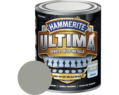 Hammerite Metallschutzlack Ultima Ral 7042 verkehrsgrau glänzend 750 ml