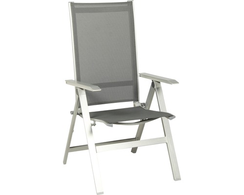 Gartenmöbelset Acamp 6 -Sitzer bestehend aus: Tisch, 4 Stühle Aluminium grau