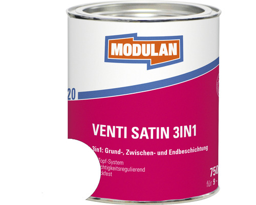 MODULAN 6120 Venti Lack Satin 3in1 weiß 750 ml Modulan Venti Satin 3in1 paint can
