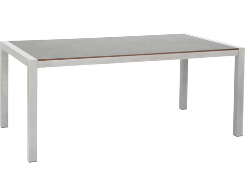 Rechteckiger Gartentisch mit Tischplatte und Metallgestell