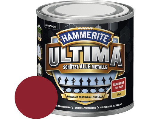 Hammerite Metallschutzlack Ultima Ral 3003 rubinrot matt 250 ml
