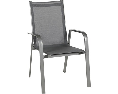 Gartenstuhl mit Armlehnen und Aluminiumrahmen