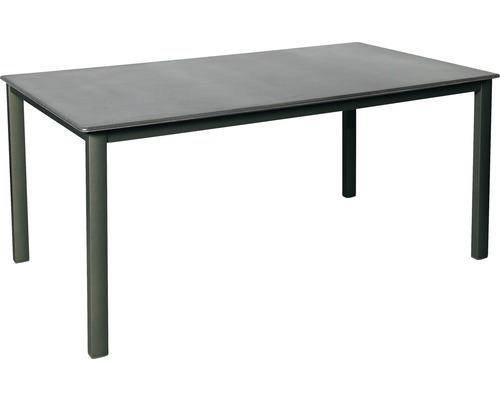 Rechteckiger Gartentisch mit Metallgestell
