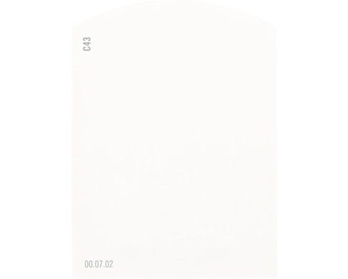 Farbmusterkarte Farbtonkarte C43 Off-White Farbwelt orange 9,5x7 cm