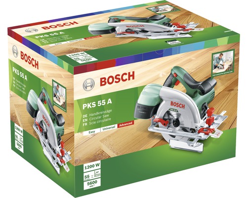 Bosch PKS 55 A Handkreissäge in Produktverpackung