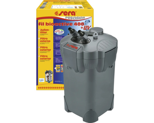 Aquarium-Außenfilter sera fil bioactive 400 + UV, bis zu 1.100 l /h, für Aquarien bis zu 400 l, 26 W Aquarium-Außenfilter sera fil bioactive 400 + UV, bis zu 1.100 l /h, für Aquarien bis zu 400 l, 26 W