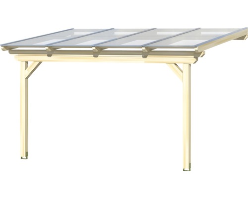 Holzcarport mit transparentem Dach