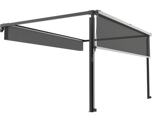 Pergola mit ausfahrbarem Sonnenschutz