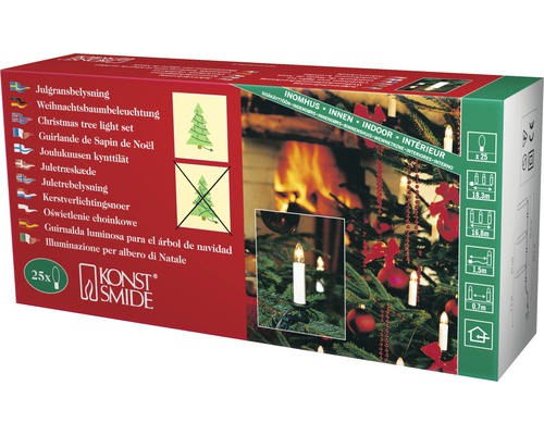 Weihnachtsbaumbeleuchtung Set für Innenräume mit 25 Kerzen