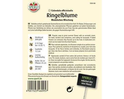 Samenpackung Ringelblume Modefarben Mischung