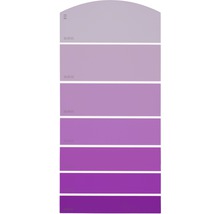 Farbmusterkarte mit verschiedenen Violetttönen
