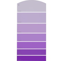 Farbfächer mit verschiedenen Violetttönen