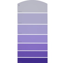 Farbfächer mit verschiedenen Violett Farbnuancen