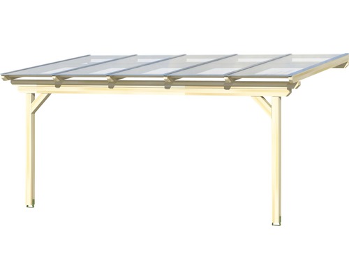 Holzcarport mit transparentem Dach