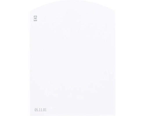 Farbmusterkarte Farbtonkarte E43 Off-White Farbwelt lila 9,5x7 cm