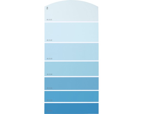 Farbmusterkarte Farbtonkarte F04 Farbwelt blau 21x10 cm