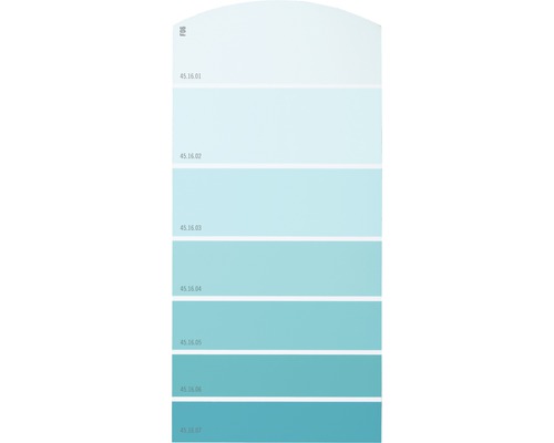 Farbmusterkarte Farbtonkarte F06 Farbwelt blau 21x10 cm
