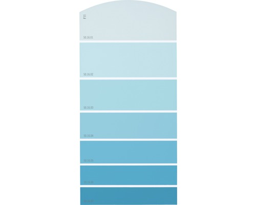 Farbmusterkarte Farbtonkarte F11 Farbwelt blau 21x10 cm