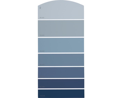 Farbmusterkarte Farbtonkarte F27 Farbwelt blau 21x10 cm