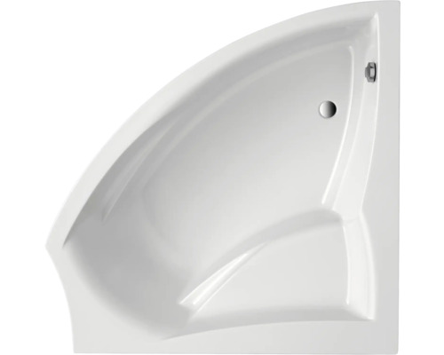 Eckbadewanne aus Sanitäracryl mit Ablaufgarnitur