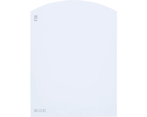 Farbmusterkarte Farbtonkarte F38 Off-White Farbwelt blau 9,5x7 cm
