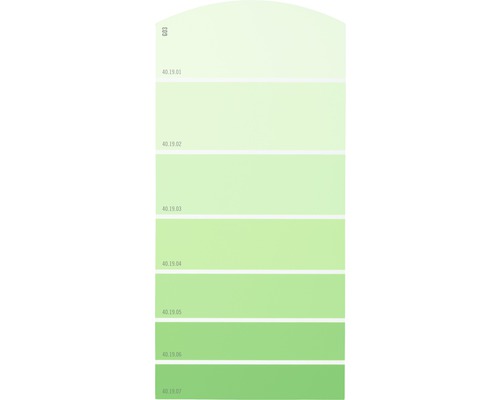 Farbmusterkarte Farbtonkarte G03 Farbwelt grün 21x10 cm