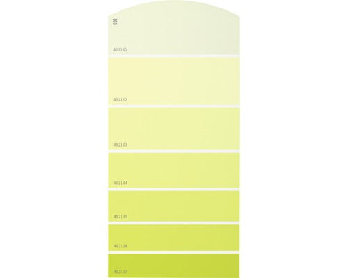 Farbmusterkarte Farbtonkarte G06 Farbwelt grün 21x10 cm