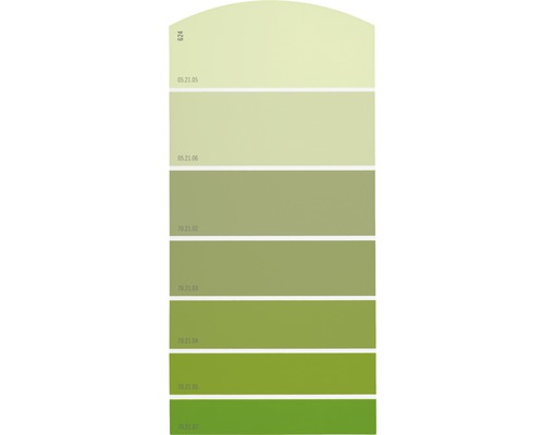 Farbmusterkarte Farbtonkarte G24 Farbwelt grün 21x10 cm