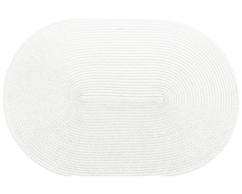 Tischset Woven oval weiß 30 x 45 cm