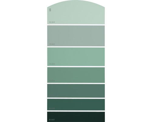 Farbmusterkarte Farbtonkarte G26 Farbwelt grün 21x10 cm